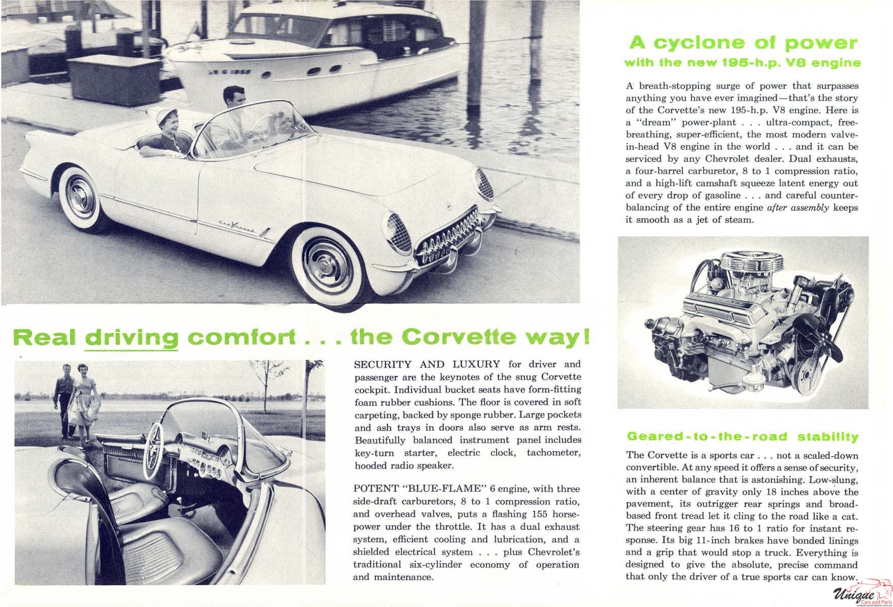 1955 Corvette Brochure Page 2